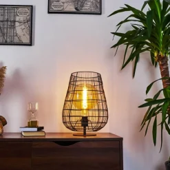 hofstein Lampes À Poser|Lampe de table Yachats Noir, 1 lumière