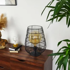 hofstein Lampes À Poser|Lampe de table Yachats Noir, 1 lumière