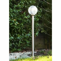 Lampe d'extérieur Globo BOWLE II Acier inoxydable, Transparent, 1 lumière
