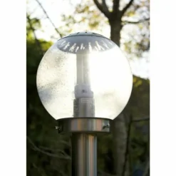 Lampe d'extérieur Globo BOWLE II Acier inoxydable, Transparent, 1 lumière