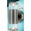 Lampe d'extérieur Globo CARME LED Acier inoxydable, 2 lumières
