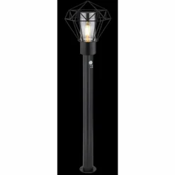 Lampe d'extérieur Globo HORACE Noir, 1 lumière, Détecteur de mouvement
