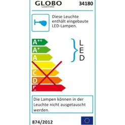 Lampe d'extérieur Globo RINAH LED Anthracite, Gris, 1 lumière