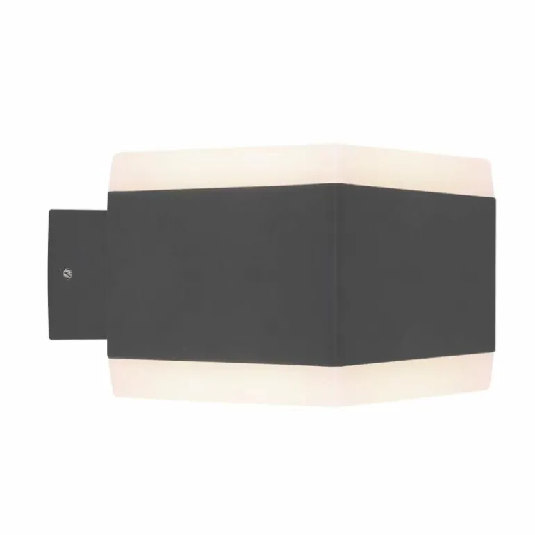 Lampe d'extérieur Globo SLICE LED Anthracite, 1 lumière, Changeur de couleurs