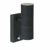 Lampe d'extérieur Lucide ARNE Noir, 2 lumières, Détecteur de mouvement