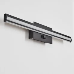 hofstein Appliques|lampe miroir Aspers LED Noir, 1 lumière