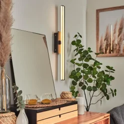 hofstein Appliques|lampe miroir Aspers LED Noir, 1 lumière