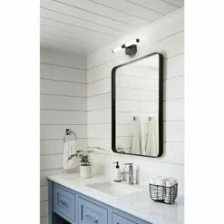 Luminaires Fabas Luce Éclairage Led|lampe miroir Fabas Luce Ago LED Noir, 1 lumière