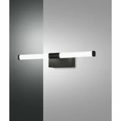 Luminaires Fabas Luce Éclairage Led|lampe miroir Fabas Luce Ago LED Noir, 1 lumière
