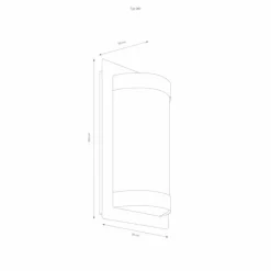 Lampe murale d'extérieur LCD Acier inoxydable, Noir, 1 lumière