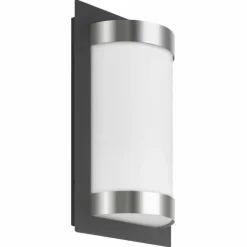 Lampe murale d'extérieur LCD LED Acier inoxydable, Noir, 1 lumière, Détecteur de mouvement