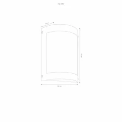 Lampe murale d'extérieur LCD Acier inoxydable, 1 lumière