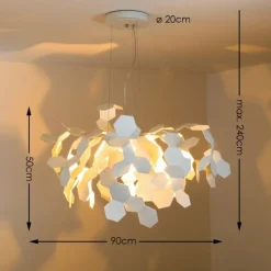 Luminaires Zava Luce Suspensions|Lampe pendante Zavaluce Andromeda Blanc, 1 lumière