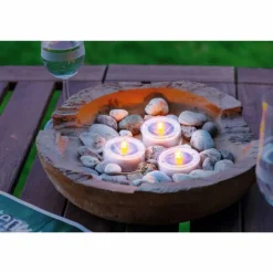 lampe solaire Eglo FLAME LED Blanc, 3 lumières