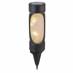 Lampe solaire Globo FRITT LED Noir, 1 lumière, Changeur de couleurs
