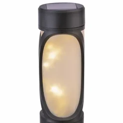 Lampe solaire Globo FRITT LED Noir, 1 lumière, Changeur de couleurs
