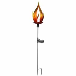 Lampe solaire Globo LAVA LED Noir, 10 lumières