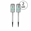 lampe solaire Globo LED Acier inoxydable, 2 lumières, Changeur de couleurs