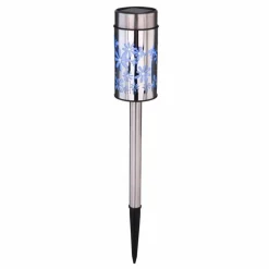 lampe solaire Globo LED Acier inoxydable, 2 lumières, Changeur de couleurs