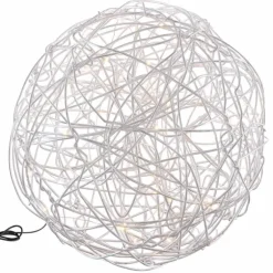 lampe solaire Globo LED Argenté, 30 lumières