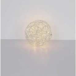 lampe solaire Globo LED Argenté, 30 lumières