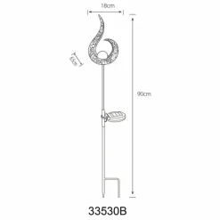 lampe solaire Globo LED Argenté, 1 lumière
