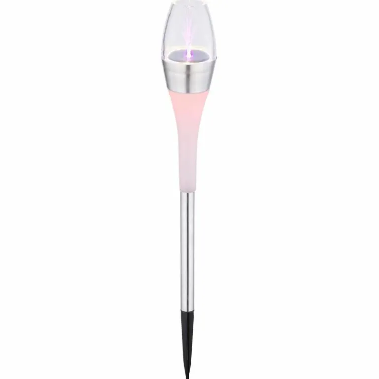 lampe solaire Globo LED Acier inoxydable, 2 lumières, Changeur de couleurs