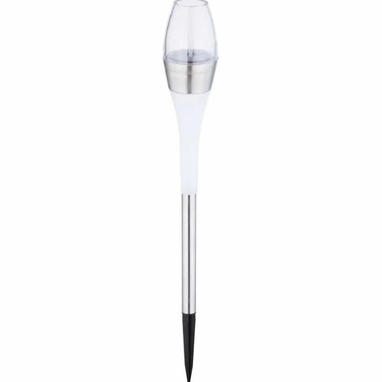 lampe solaire Globo LED Acier inoxydable, 2 lumières, Changeur de couleurs