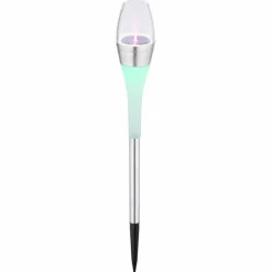 lampe solaire Globo LED Acier inoxydable, 2 lumières, Changeur de couleurs