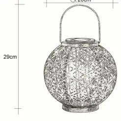 lampe solaire Globo LED Argenté, 1 lumière