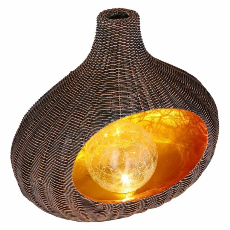 lampe solaire Globo LED Brun, 1 lumière