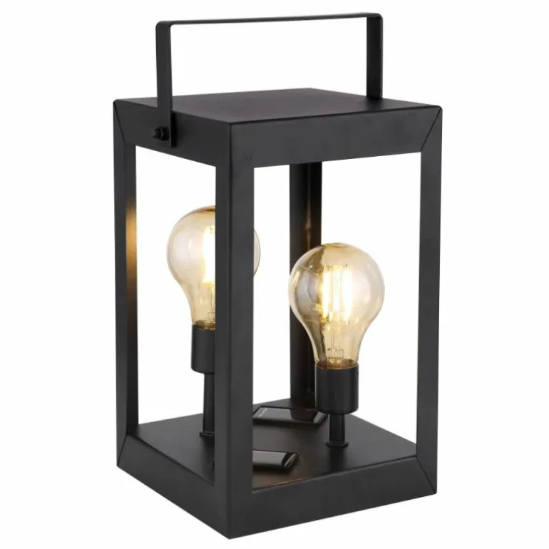 lampe solaire Globo LED Noir, 2 lumières