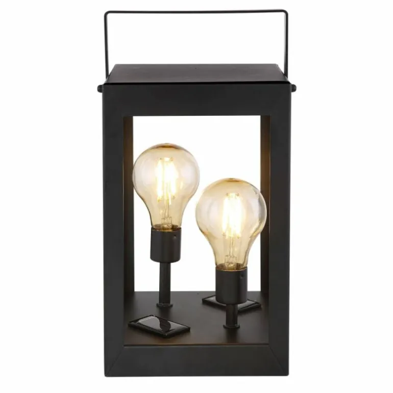 lampe solaire Globo LED Noir, 2 lumières