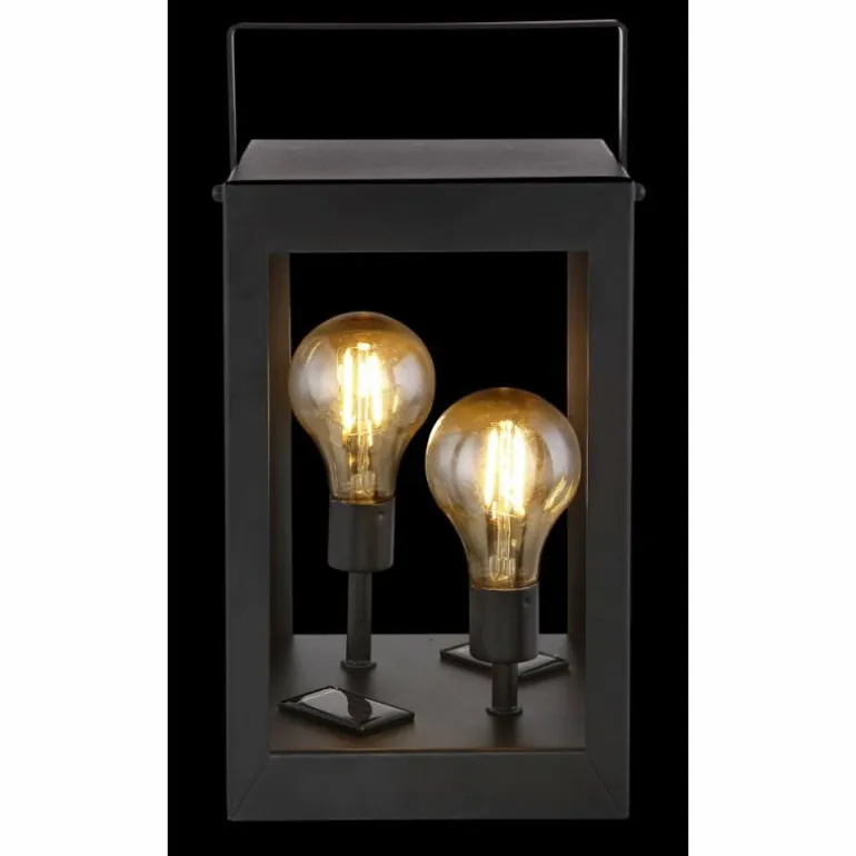 lampe solaire Globo LED Noir, 2 lumières