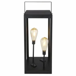 lampe solaire Globo LED Noir, 2 lumières