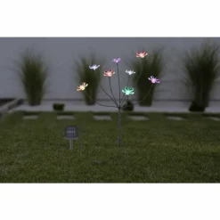 lampe solaire Globo LED Noir, 8 lumières