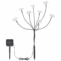 lampe solaire Globo LED Noir, 8 lumières