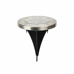 Lampe solaire Globo ROCKY LED Noir, 8 lumières
