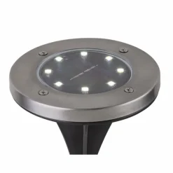 Lampe solaire Globo ROCKY LED Noir, 8 lumières