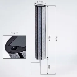 lampe solaire Hankinson LED Argenté, 1 lumière