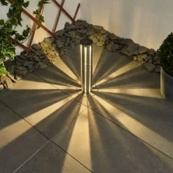 lampe solaire Hankinson LED Argenté, 1 lumière
