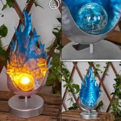 lampe solaire Londrina LED Bleu, Argenté, 1 lumière