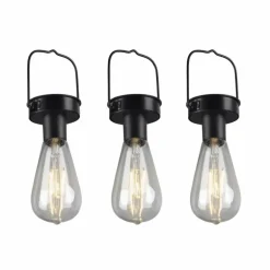 lampe solaire Reality Campus LED Noir, 3 lumières