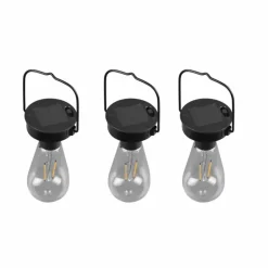 lampe solaire Reality Campus LED Noir, 3 lumières