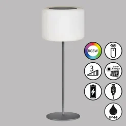 FHL easy Éclairage Led|Lampe solaires Pino LED Noir, 1 lumière, Télécommandes, Changeur de couleurs