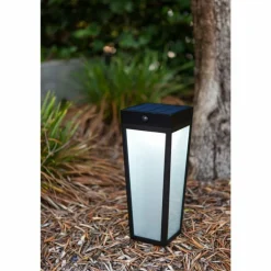 Lampe solaires Lutec Dias LED Noir, 1 lumière, Détecteur de mouvement, Changeur de couleurs
