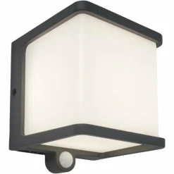 Lampe solaires Lutec DOBLO LED Anthracite, 1 lumière, Détecteur de mouvement