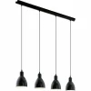 Luminaires Eglo Suspensions|Lampe suspendue Eglo PRIDDY Noir, Blanc, 4 lumières