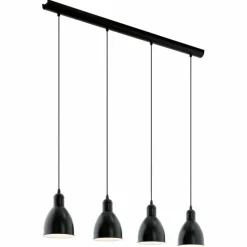 Luminaires Eglo Suspensions|Lampe suspendue Eglo PRIDDY Noir, Blanc, 4 lumières