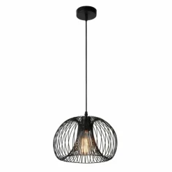 Luminaires Lucide Suspensions|Lampe suspendue Lucide VINTI Noir, 1 lumière